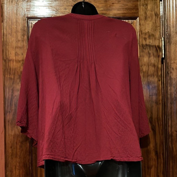 NWOT Burgundy Boho Top - Picture 6 of 8